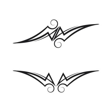 siyah kabile vektör logo tasarımı simgesi ve kabile imzası