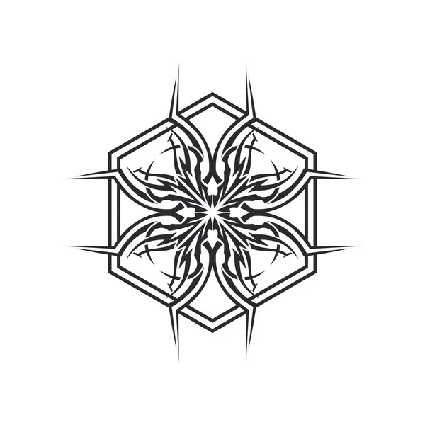 部族パターンタトゥーベクトルアートデザイン タトゥー部族抽象袖 白地に隔離されたスケッチアートデザイン シンプルなロゴ — ストックベクタ
