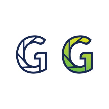 G Harfi vektör illüstrasyon simgesi Logo Şablonu tasarımı