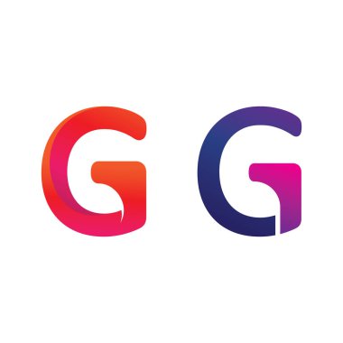 G Harfi vektör illüstrasyon simgesi Logo Şablonu tasarımı