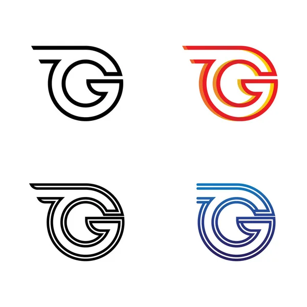 Ícone Ilustração Vetorial Letra Design Modelo Logotipo —  Vetores de Stock