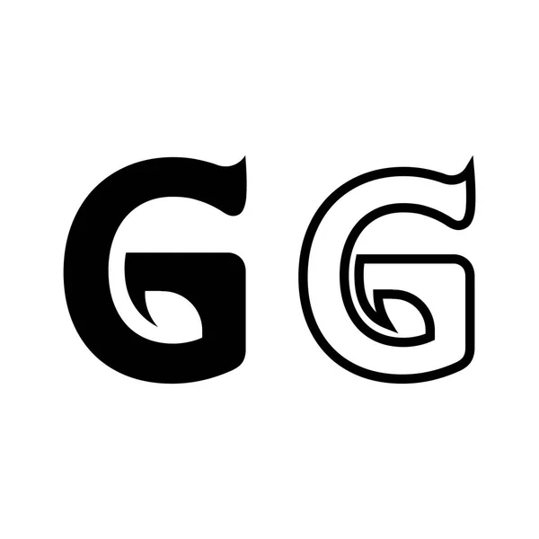 Harfi Vektör Illüstrasyon Simgesi Logo Şablonu Tasarımı — Stok Vektör