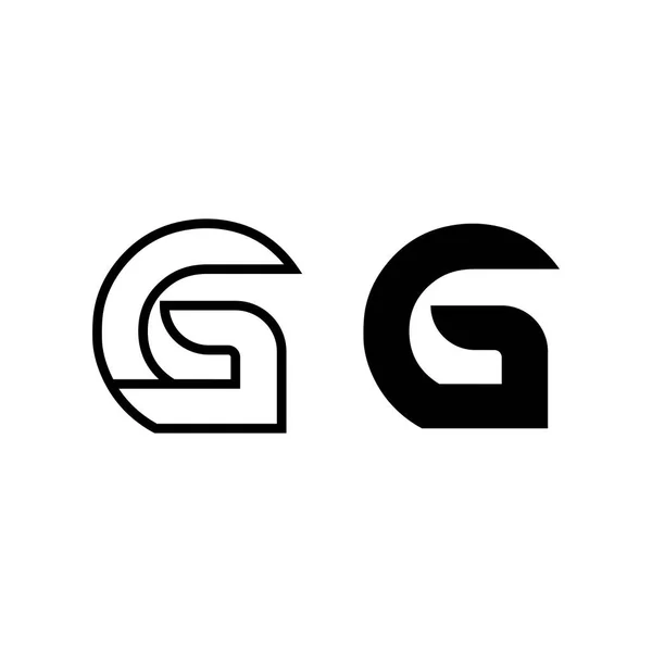 Harfi Vektör Illüstrasyon Simgesi Logo Şablonu Tasarımı — Stok Vektör