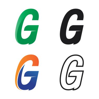 G Harfi vektör illüstrasyon simgesi Logo Şablonu tasarımı