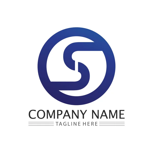 Harfli Şirket Logosu Tasarım Vektörü — Stok Vektör