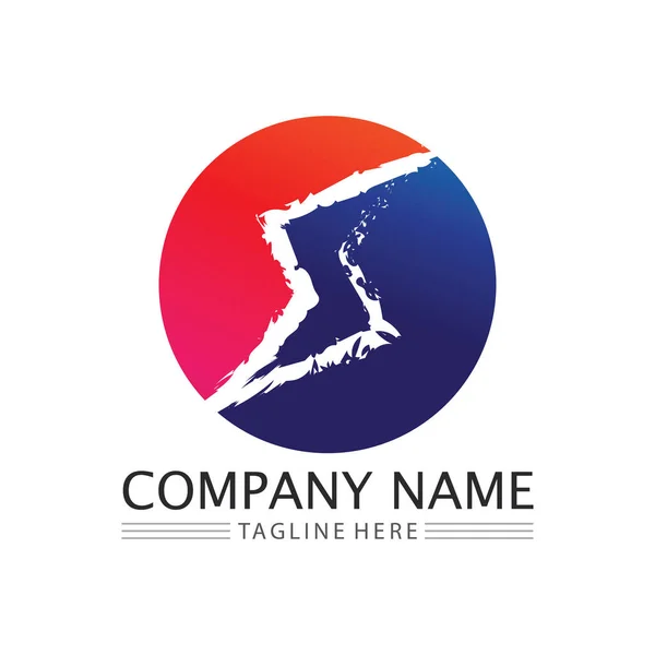 Empresa Corporativa Letra Logo Diseño Vector — Archivo Imágenes Vectoriales