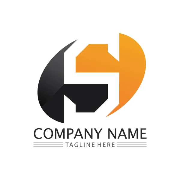 Empresa Corporativa Letra Logo Diseño Vector — Archivo Imágenes Vectoriales