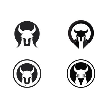 Spartalı ve gladyatör logo simgesi vektör dizayn etti