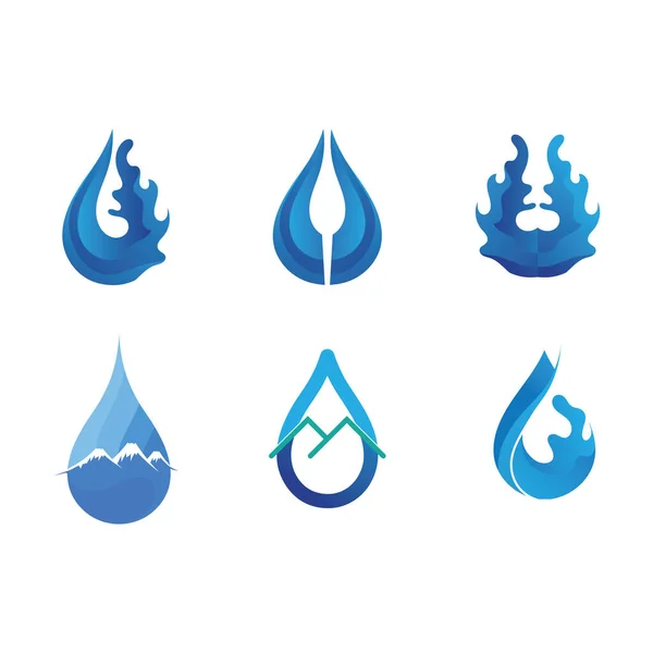 Изолированная Круглая Форма Логотипа Логотип Голубого Цвета Изображение Потока Воды — стоковый вектор