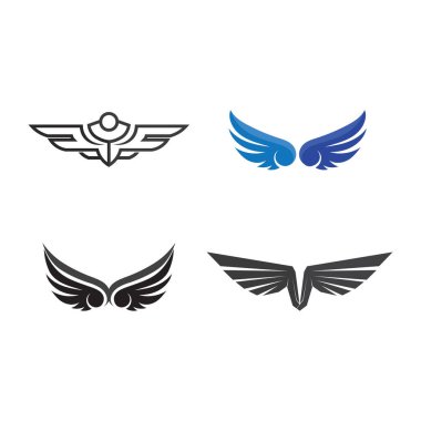 Şahin Kartalı Kuş Logo Şablonu vektör simgesi