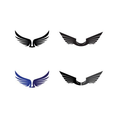 Şahin Kartalı Kuş Logo Şablonu vektör simgesi