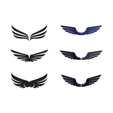Şahin Kartalı Kuş Logo Şablonu vektör simgesi