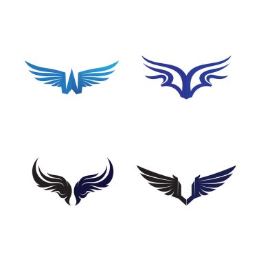 Şahin Kartalı Kuş Logo Şablonu vektör simgesi