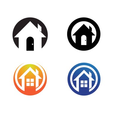 Logo vektör illüstrasyon tasarımı, Emlak logo şablonu, logo simgesi simgesi