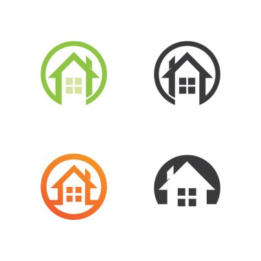 Logo vektör illüstrasyon tasarımı, Emlak logo şablonu, logo simgesi simgesi