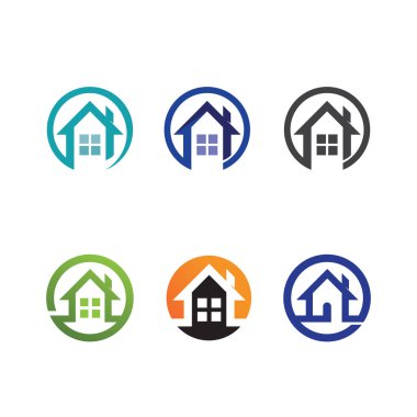 Logo vektör illüstrasyon tasarımı, Emlak logo şablonu, logo simgesi simgesi