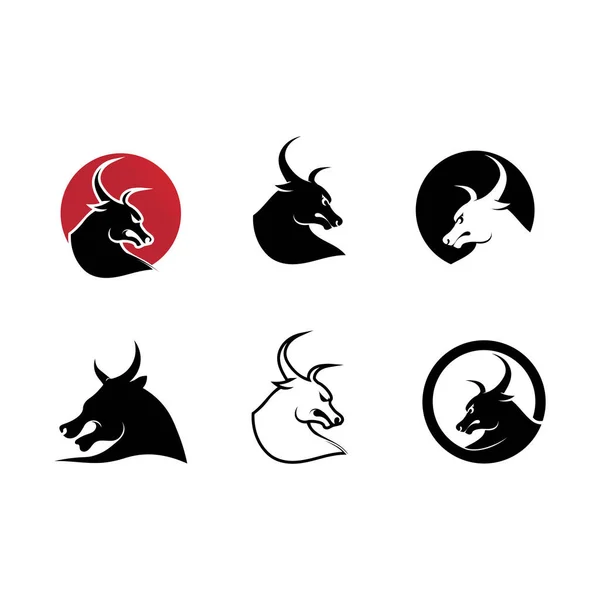Приложение Иконок Логотипом Быка Символами — стоковый вектор