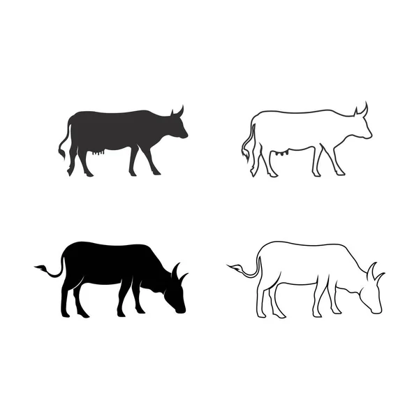 Bull Logo Symboles Vectoriel Icône Modèle App — Image vectorielle