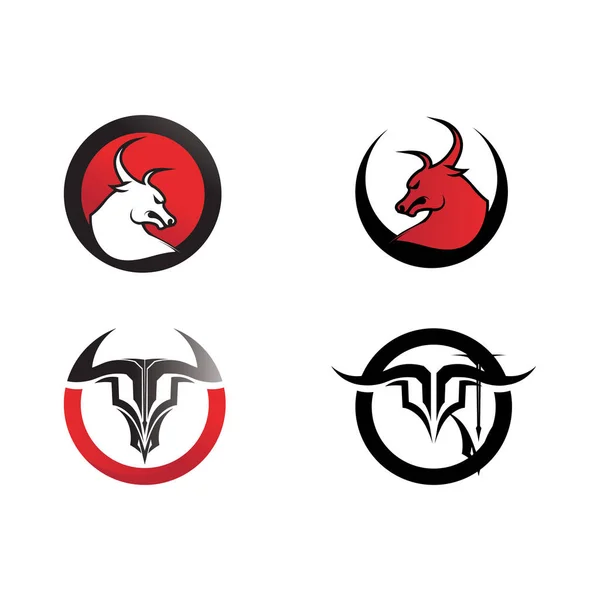 Bull Logo Symbols Vector Template Icons App — Stock Vector