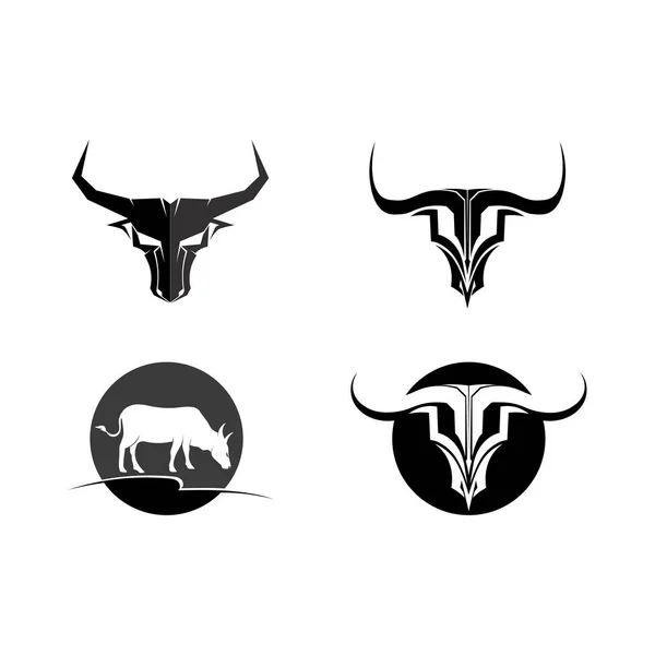 Bull Logotyp Och Symboler Vektor Mall Ikoner App — Stock vektor