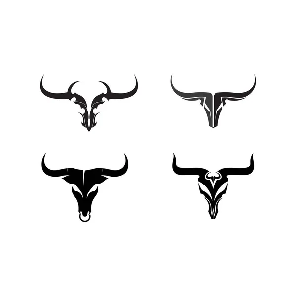 Toro Logotipo Símbolos Vector Plantilla Iconos Aplicación — Vector de stock