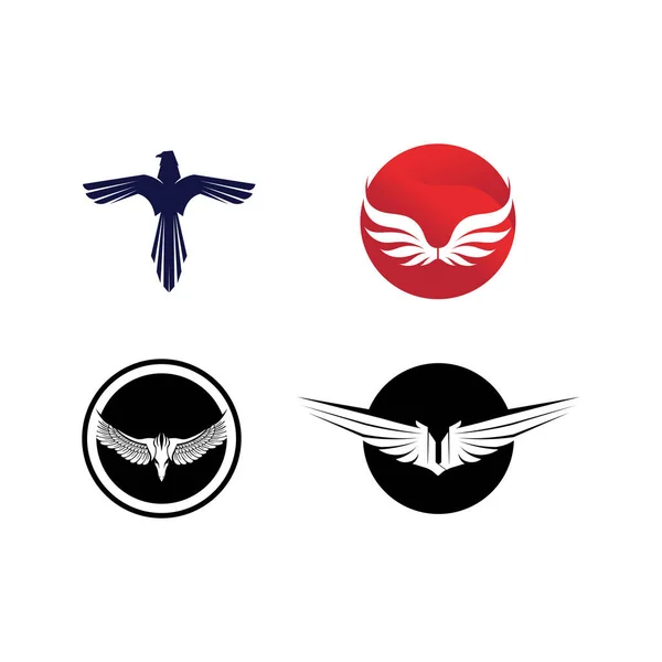 Falcon Aquila Uccello Logo Modello Icona Vettoriale — Vettoriale Stock