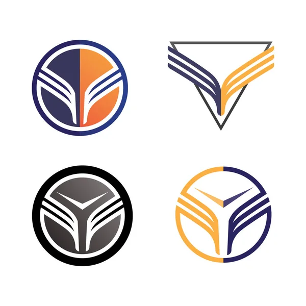 Falcon Eagle Bird Logo Plantilla Icono Vector — Vector de stock
