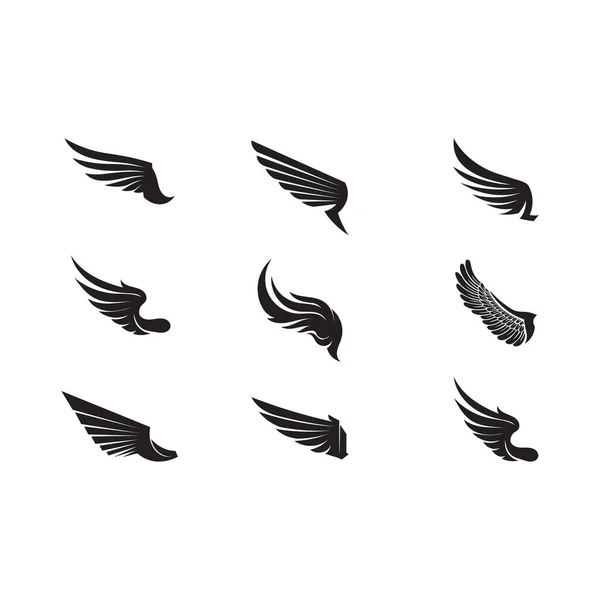 Falcon Eagle Bird Logo Sablon Vektor Ikon — Stock Vector