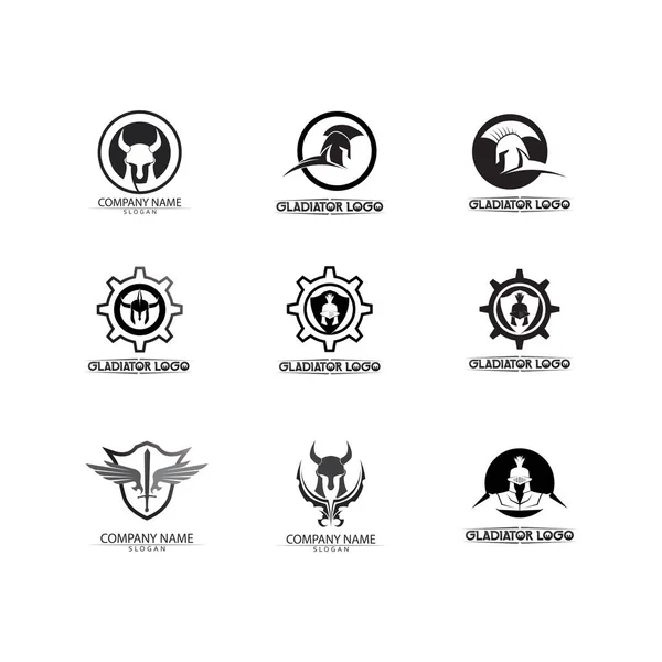Spartan Logo Ikona Wzorów Wektor — Wektor stockowy