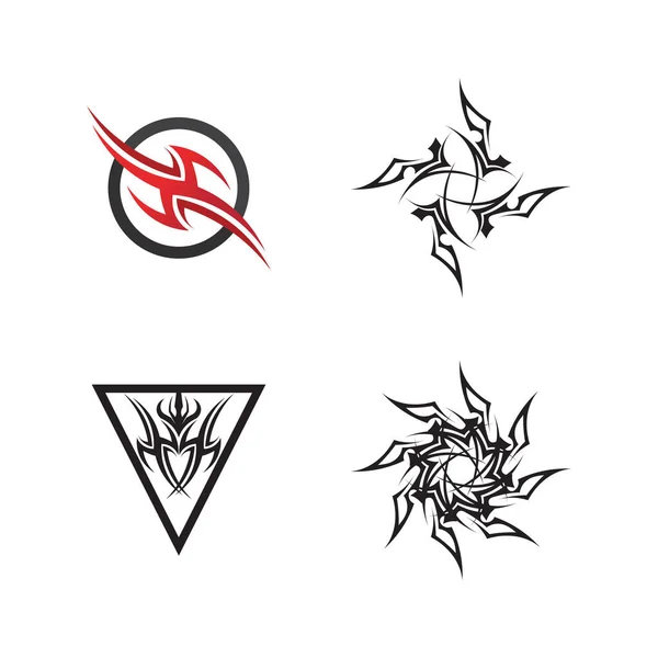 Siyah Kabile Vektör Logo Tasarımı Simgesi Kabile Imzası — Stok Vektör