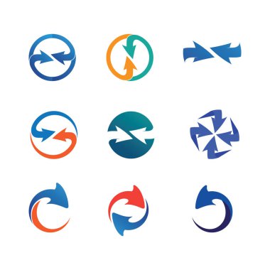 Ok vektör illüstrasyon simgesi Logo Şablonu tasarımı