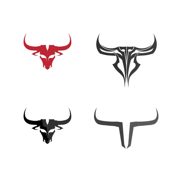Logo Del Toro Escudo Abstracto Insignias Cuerno Icono Del Logotipo — Vector de stock