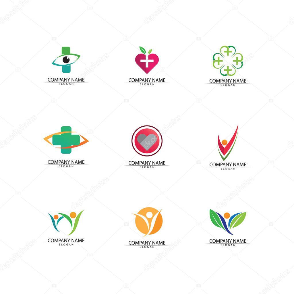 Human character logo sign illustration vector design