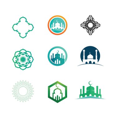 Arap Mandala logo tasarım vektör şablonu