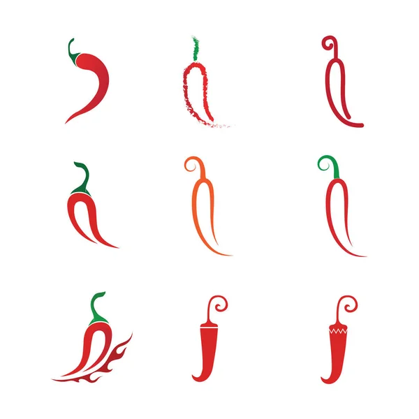 stock vector red hot chili pepper logo design vector