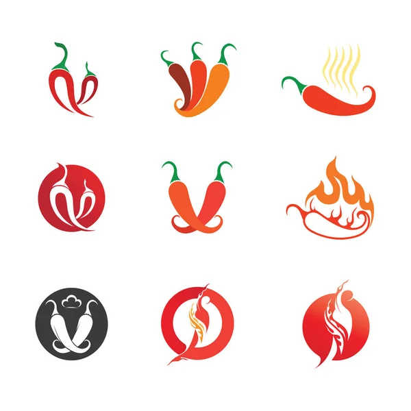 Red Hot Chili Pepper Logo Design Vektor — Stockvektor