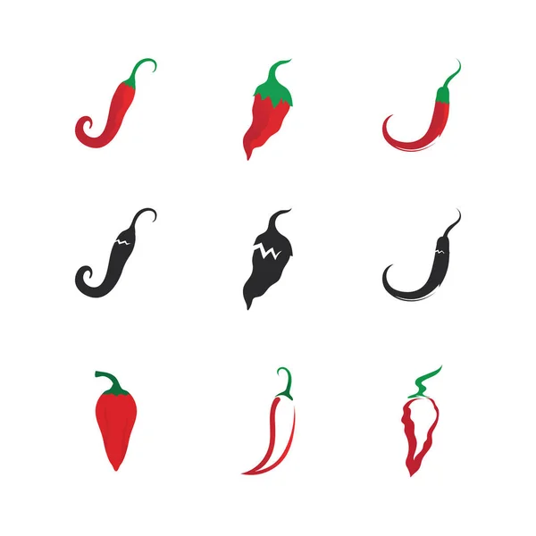 Red Hot Chili Pepper Logo Design Vektor — Stockvektor