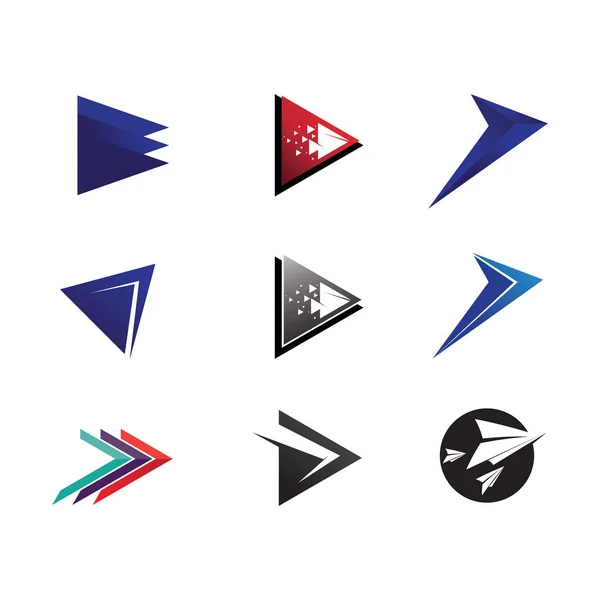 Soyut Harf Arrow Baş Logo Tasarımı Vektör Çizimi — Stok Vektör