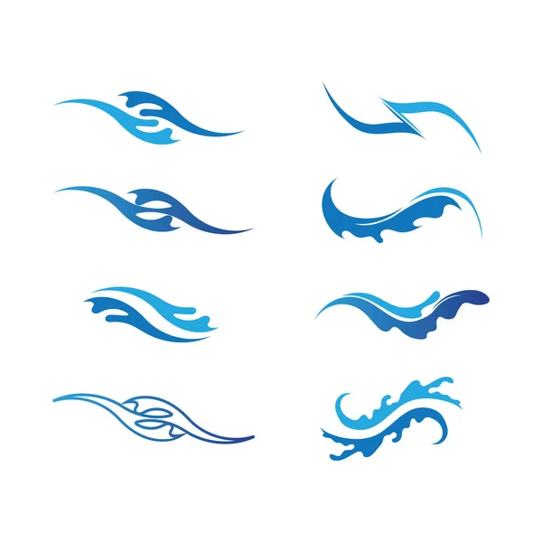 Isolerad Rund Form Logotyp Blå Färglogotyp Flödesvattenbild Hav Hav Flodyta — Stock vektor