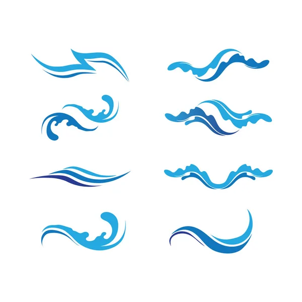 Logo Isolé Forme Ronde Logotype Couleur Bleue Image Eau Qui — Image vectorielle