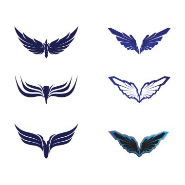 Şahin Kartalı Kuş Logo Şablonu vektör simgesi