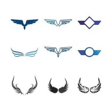 Şahin Kartalı Kuş Logo Şablonu vektör simgesi