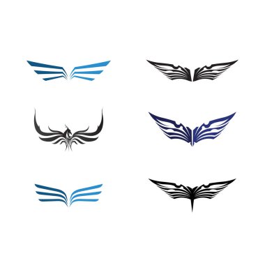 Şahin Kartalı Kuş Logo Şablonu vektör simgesi