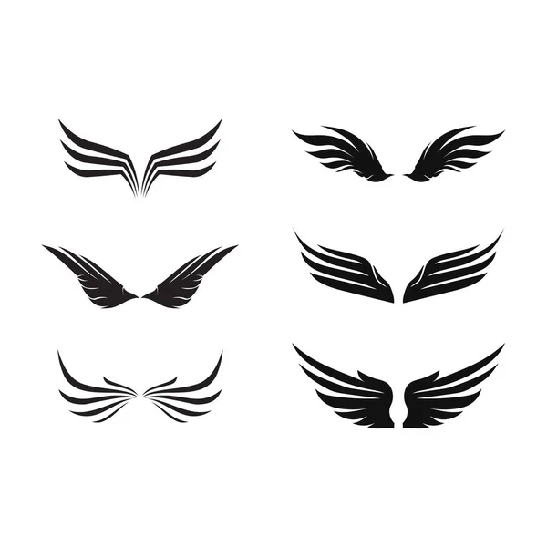 Falcon Eagle Bird Logo Sablon Vektor Ikon — Stock Vector