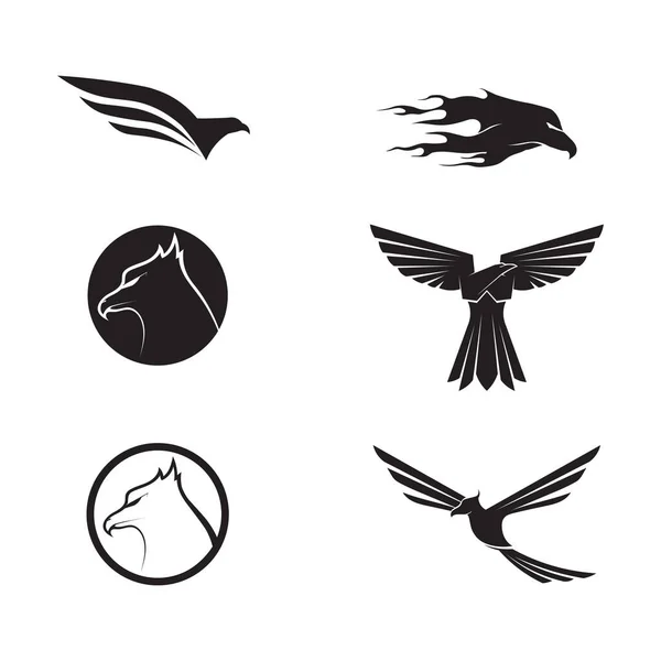 Falcon Eagle Bird Logo Mall Vektor Ikon — Stock vektor