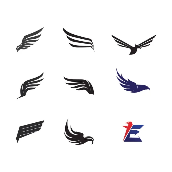 Falcon Eagle Bird Logo Mall Vektor Ikon — Stock vektor