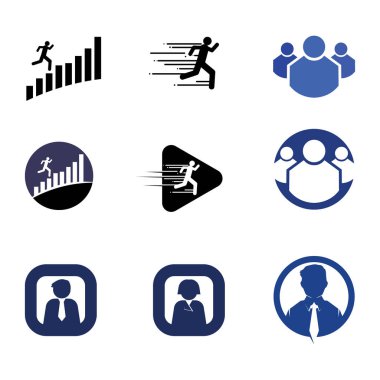 People Icon çalışma grubu Vektör logo illüstrasyon tasarımı