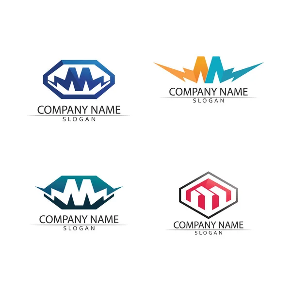 Buchstabe Logo Design Vektor Identität Symbol Zeichen — Stockvektor