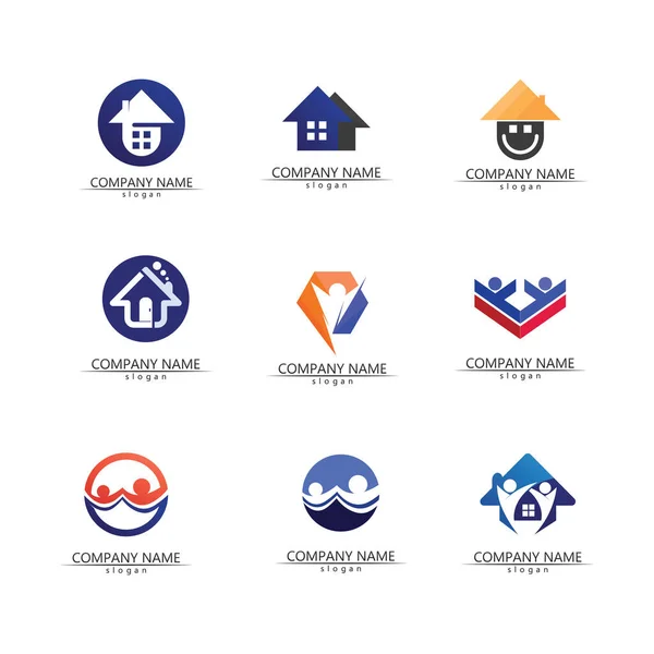 Дизайн Векторной Иллюстрации Логотипа Здания Шаблон Логотипа Недвижимости Иконка Логотипа — стоковый вектор