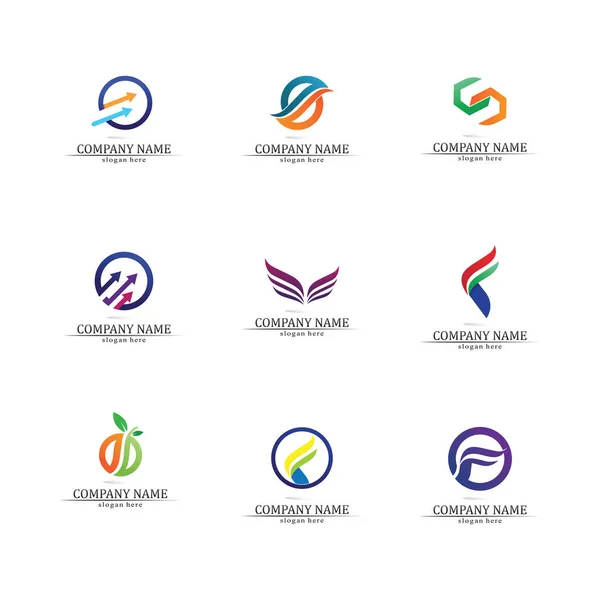 Ícone Negócios Logotipo Gráfico Vetor Design — Vetor de Stock